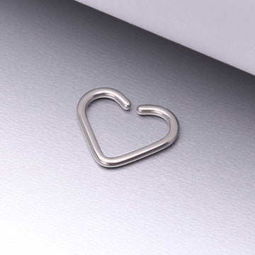 Detail View 1 of Niobium Heart Bendable Hoop Ring